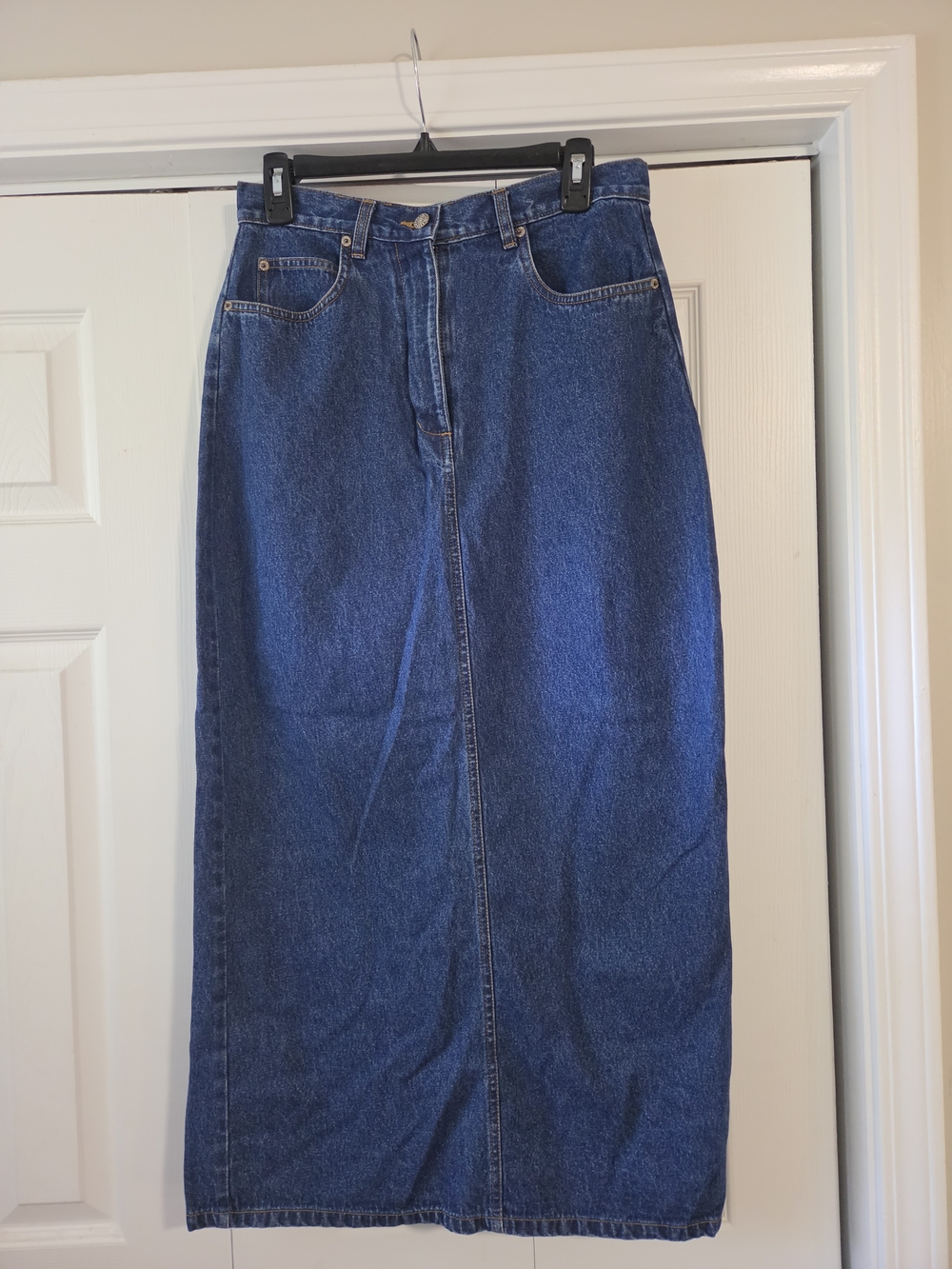 Vintage Bill Blass Dark Denim Maxi Skirt